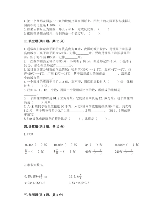 重庆市沙坪坝区六年级下册数学期末测试卷精选答案.docx