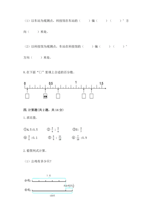 人教版六年级上册数学期末检测卷精品有答案.docx