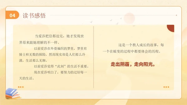 黄色插画风外婆的道歉信读书分享学生主题班会PPT