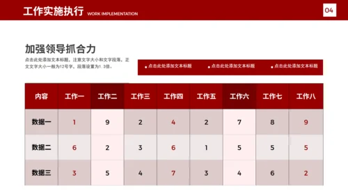 商务风红色工作计划通用PPT模板