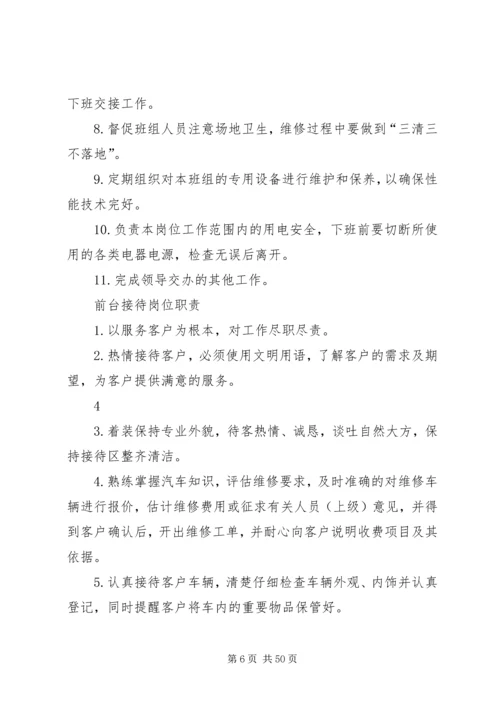 修理厂岗位安全责任制管理规定.docx