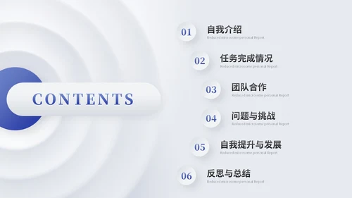 简约微粒体个人述职报告工作汇报自我介绍ppt模板