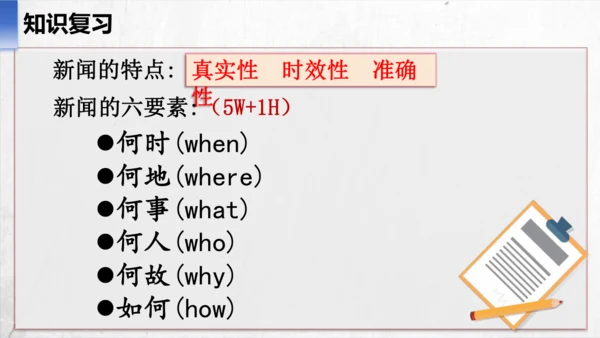 八年级语文上册第一单元任务三 新闻写作 课件