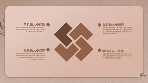 褐色简约风咖啡店创业计划PPT模板