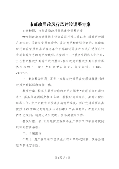 市邮政局政风行风建设调整方案.docx