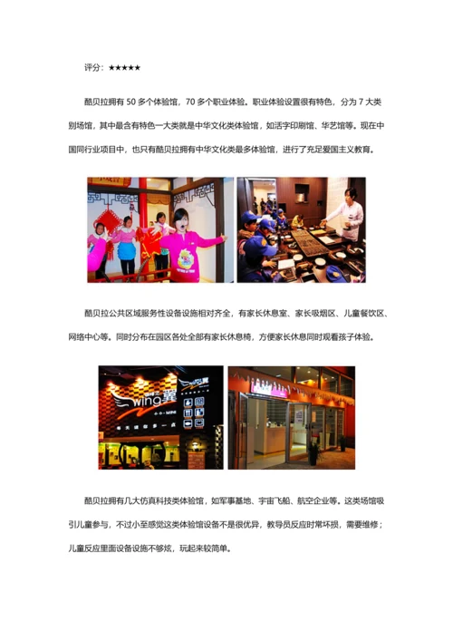湖南酷贝拉儿童职业体验馆综合调查分析报告.docx