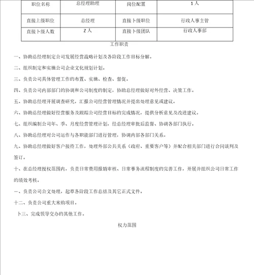 环评公司完整架构及岗位职责模板