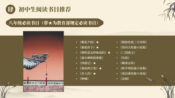 黄色古典国风花卉语文开学第一课主题教育PPT模板