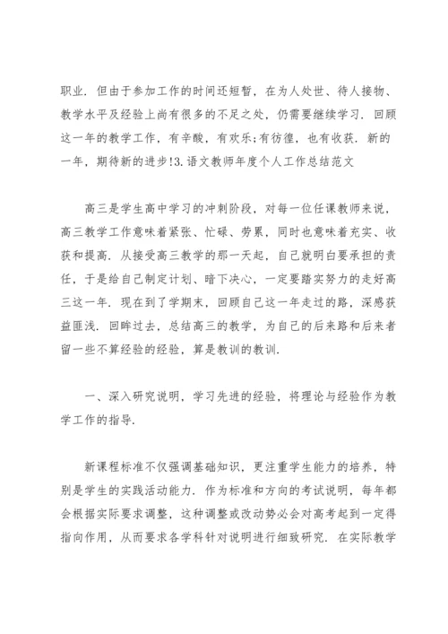 语文教师年度个人工作总结范文.docx