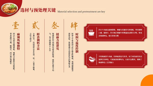 红色创意风宁夏美食介绍PPT模板