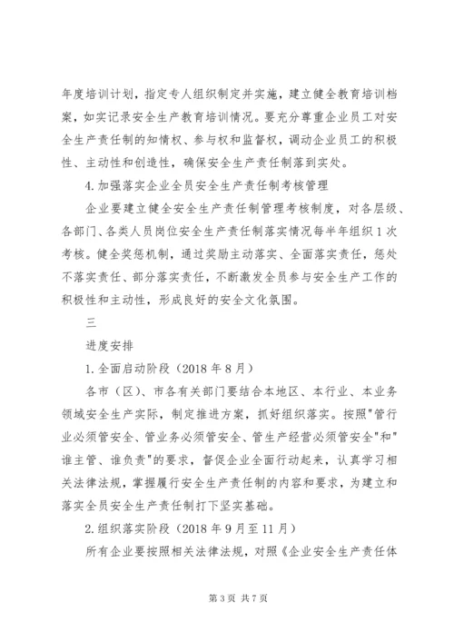 全面落实企业全员安全生产责任制实施方案.docx