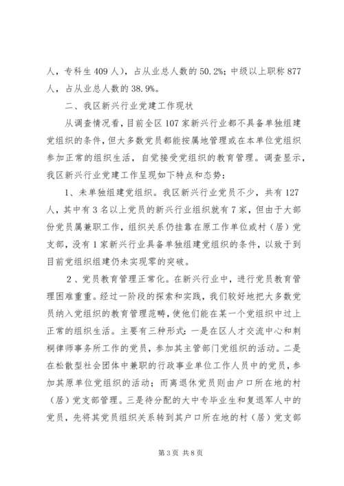 新兴行业党建工作情况调研报告.docx