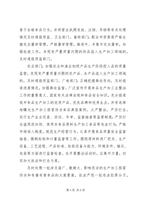 ＸＸ市整治食品生产加工企业工作实施方案 (2).docx