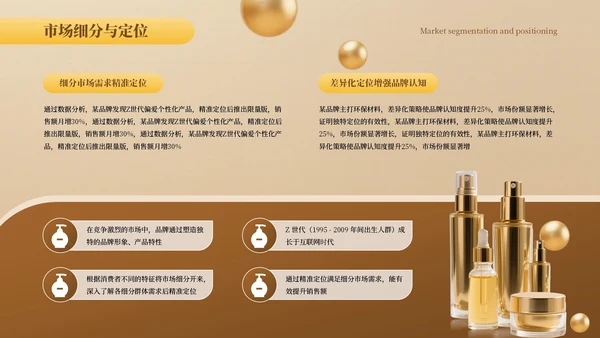 橙色商务美妆护肤行业营销策划PPT模板