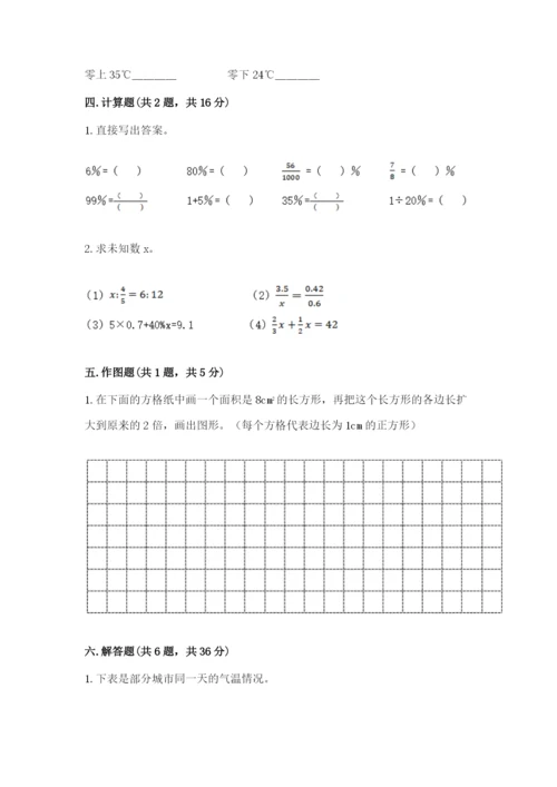六年级下册数学期末测试卷含答案【考试直接用】.docx