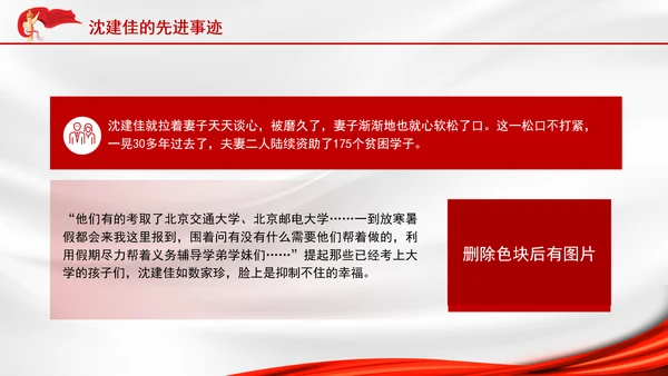 学雷锋标兵175个孩子的老爸沈建佳先进事迹ppt