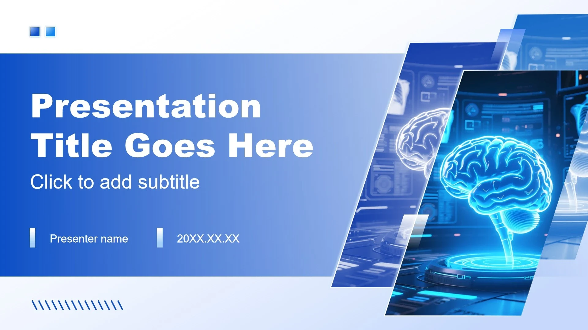 蓝色渐变商务风世界卒中日工作汇报PPT主题模板