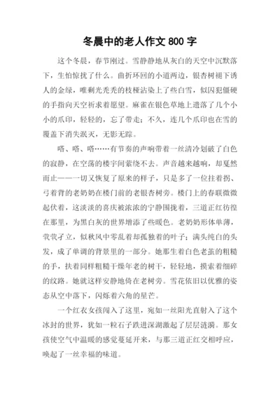 冬晨中的老人作文800字.docx