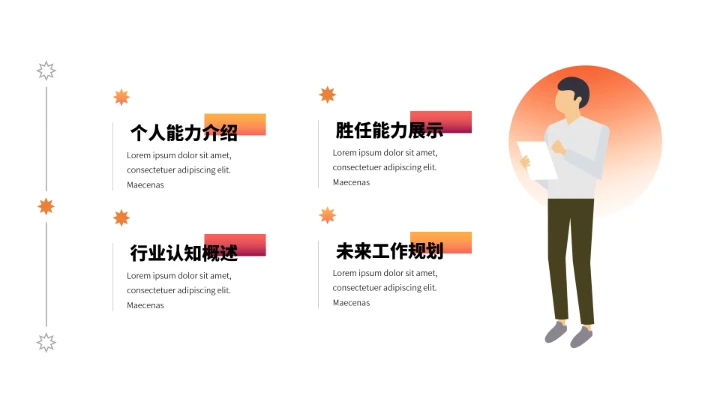 橙色大学生职业规划个人职业规划设想PPT模版