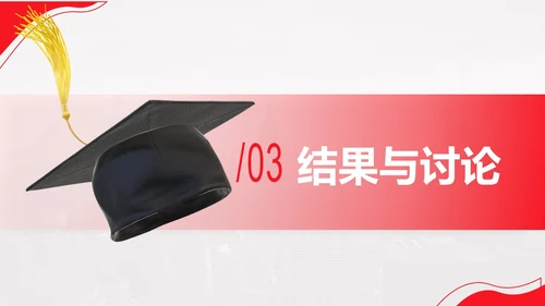 红白3D毕业答辩通用PPT模板