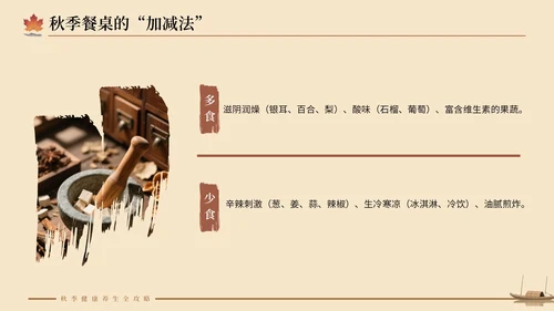 大地色中国风秋季养生PPT模板