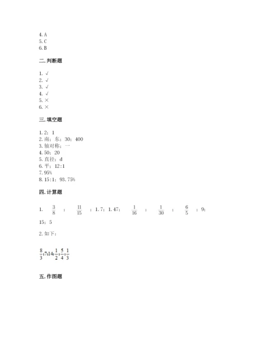 小学六年级上册数学期末测试卷及参考答案【模拟题】.docx