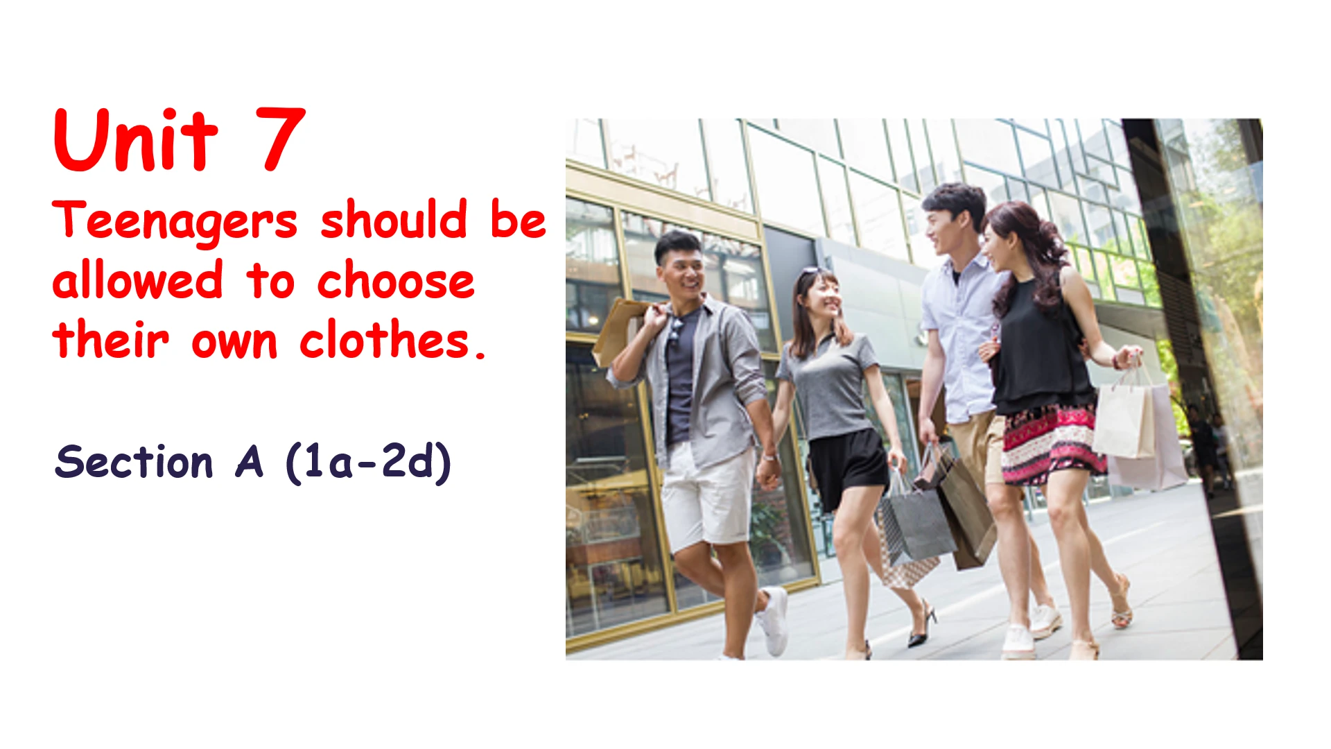 Unit 7 Section A 1a-2d听说教学课件(人教九年级Unit 7 Teenagers