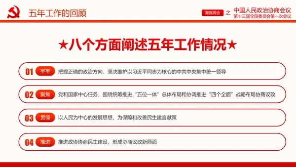 聚焦两会政协常委会工作报告PPT