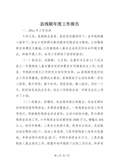 县残联年度工作报告.docx