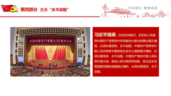 不忘初心继续前行七一重要讲话PPT