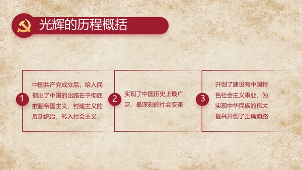 中国共产党的光辉历程党史党课PPT