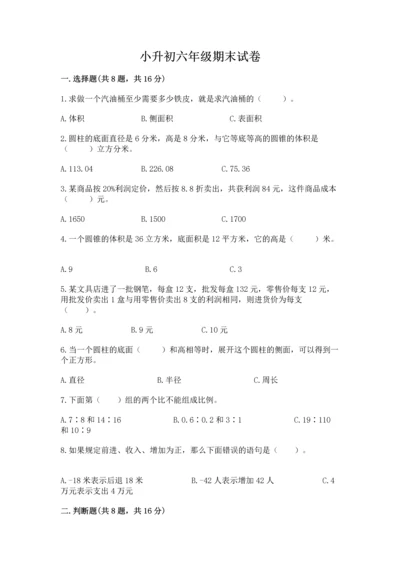 小升初六年级期末试卷带答案（培优b卷）.docx