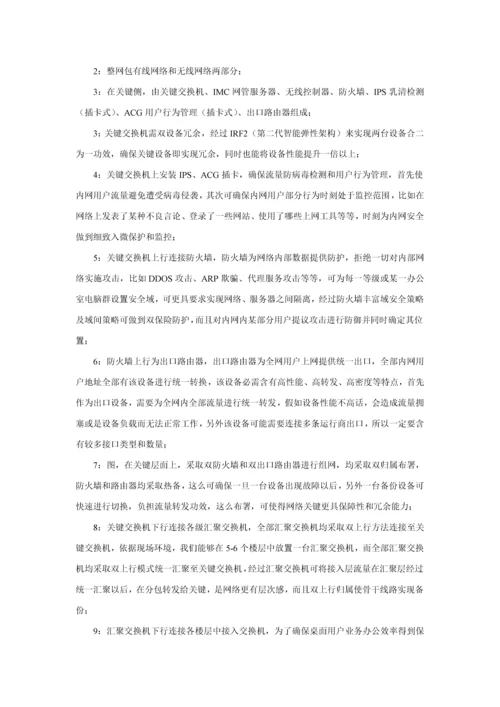 办公楼网络核心技术专业方案.docx