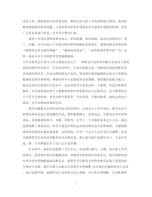 精编之大学生财务会计实习工作自我鉴定范文.docx