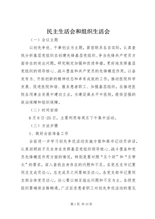 民主生活会和组织生活会.docx