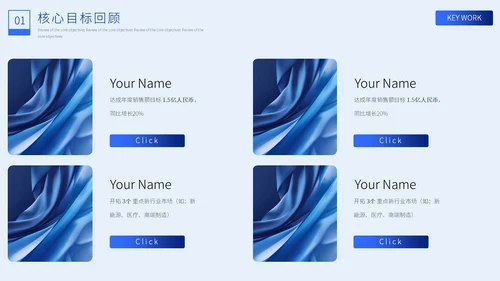 极简蓝色年终总结汇报ppt