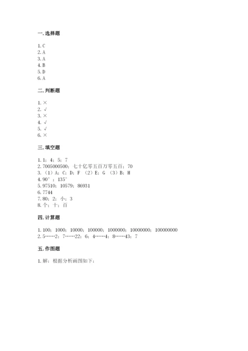 人教版小学数学四年级上册期末测试卷含答案（巩固）.docx