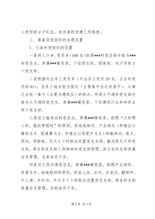 镇基层党组织合理设置实施方案 (7).docx