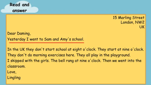 Module 8 Unit 2 Yesterday I went to Sam and Amy's 