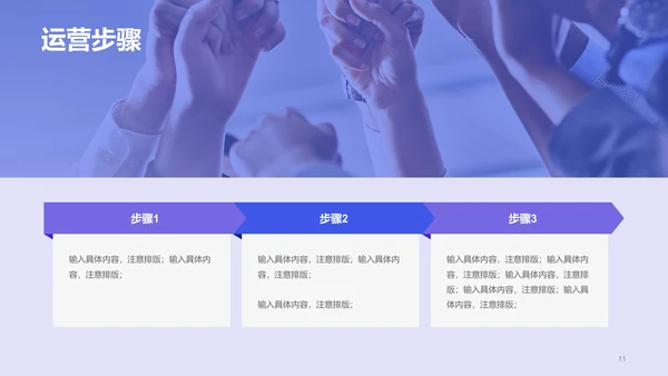 紫色运营策划工作计划企业复工PPT