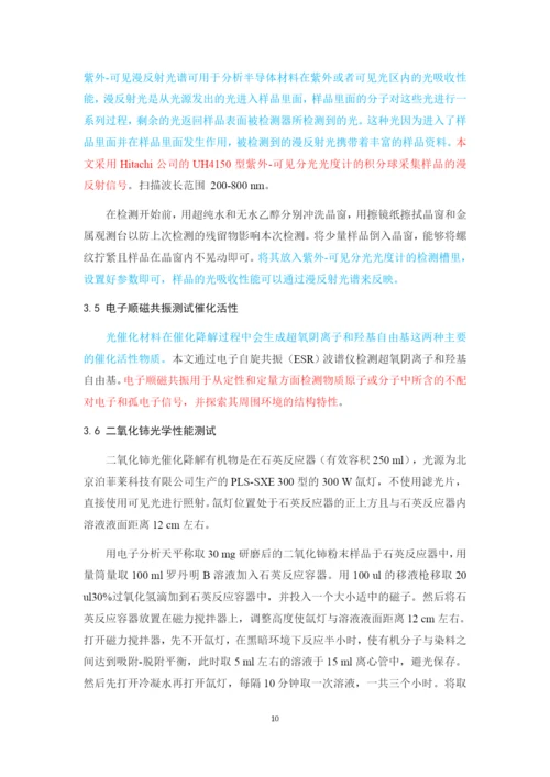 8733995_赵志远_纳米CeO2光催化性能的研究_赵志远毕业论文初稿-副本.docx