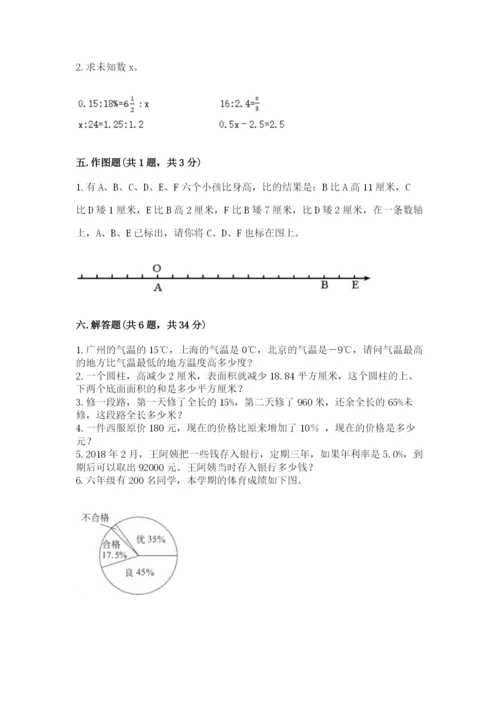 北京版小学六年级下册数学期末综合素养测试卷附完整答案【名师系列】.docx