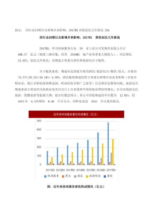 我国休闲服务行业营收增速及业绩分析.docx