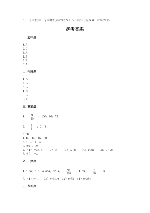 象山县六年级下册数学期末测试卷推荐.docx