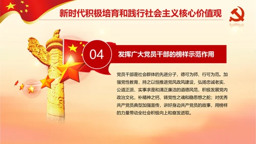 新时代培育社会主义核心价值观PPT模板