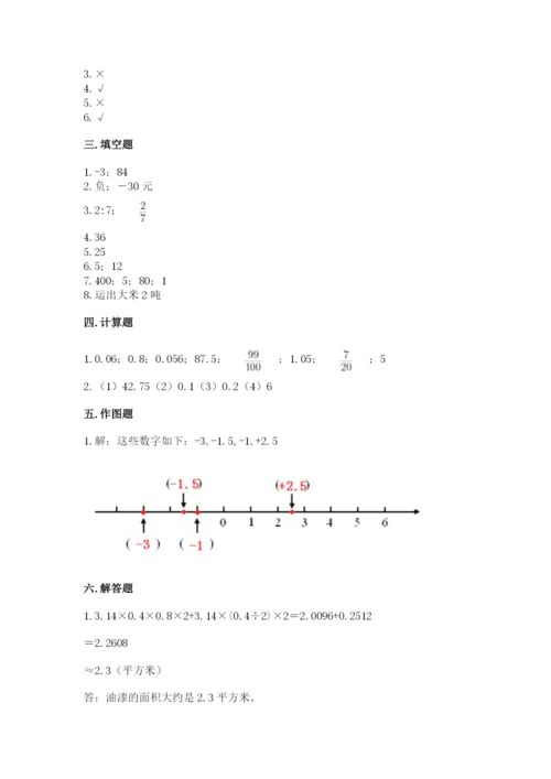 北师大版六年级下册数学期末测试卷精品加答案.docx