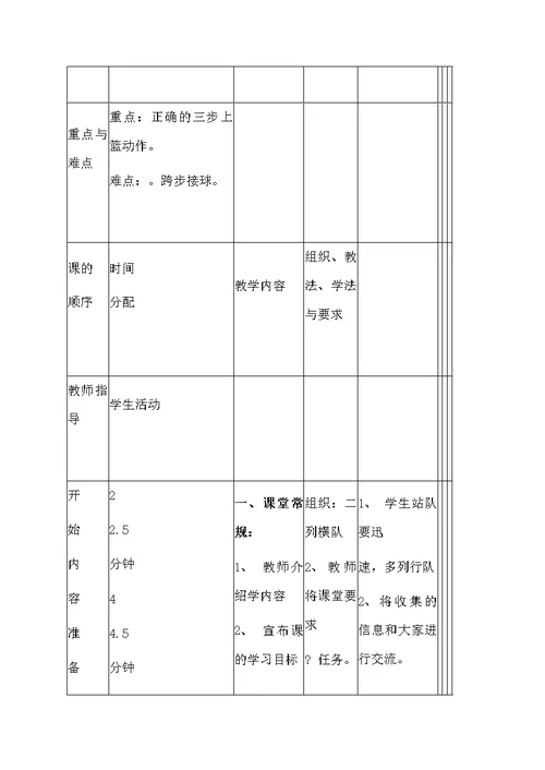 篮球教学设计