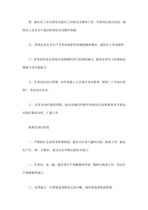 加气站岗位职责汇编.docx