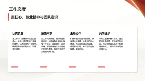 红色党政风预备党员转正综合汇报PPT模板