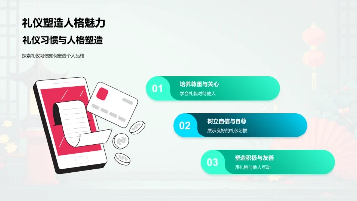 礼仪教育讲解PPT模板